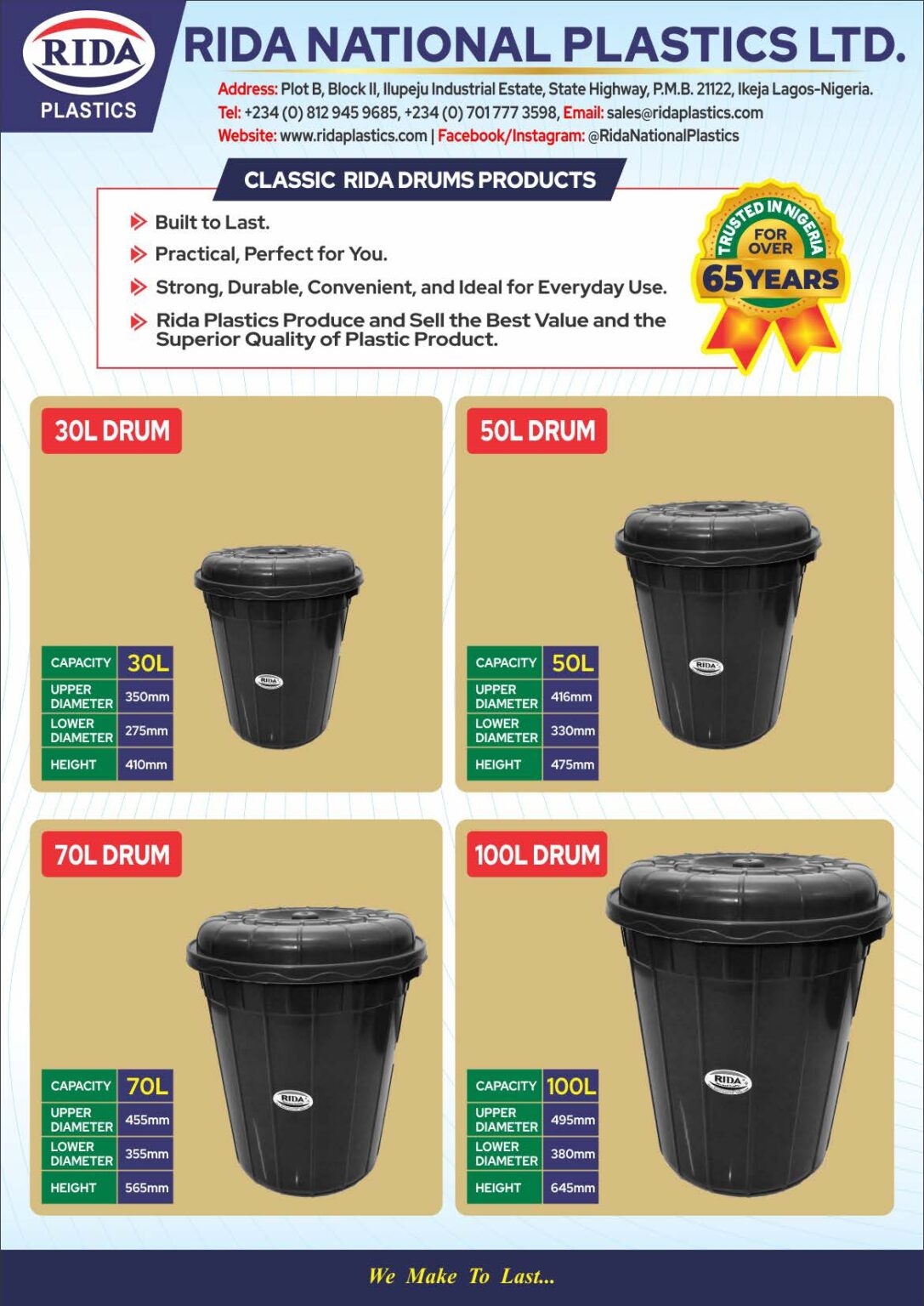 CLASSIC RIDA PRODUCTS - Rida Plastics
